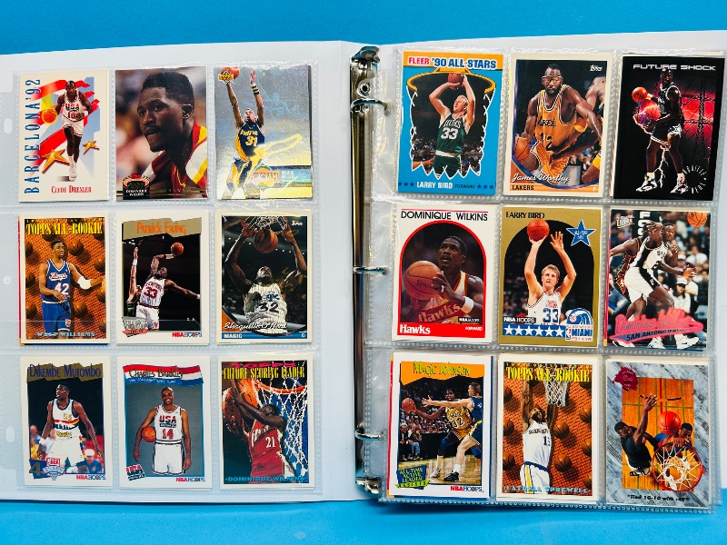 Photo 1 of 152331… final sale no returns/refunds-360 mixed basketball cards in binder