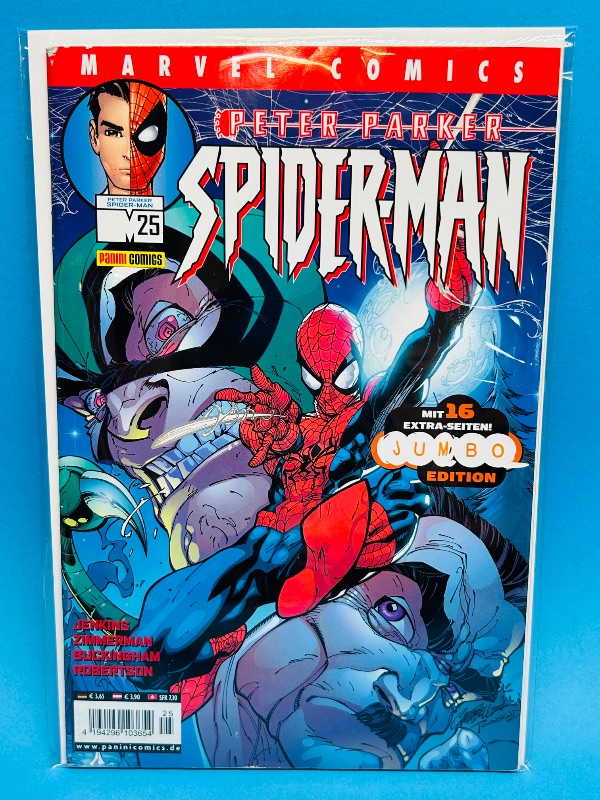 Photo 1 of 152332…German language Peter Parker Spider-man comic 25 in plastic sleeve