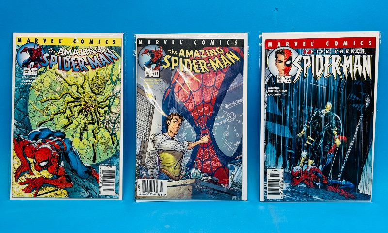Photo 1 of 152335… 3 Spider-Man comics in plastic sleeves 