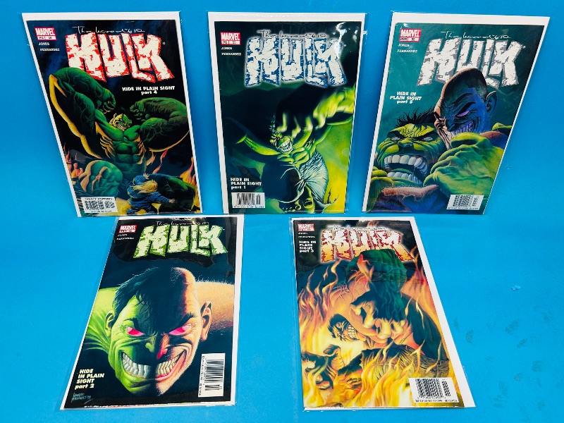 Photo 1 of 152339…5 Hulk comics in plastic sleeves 