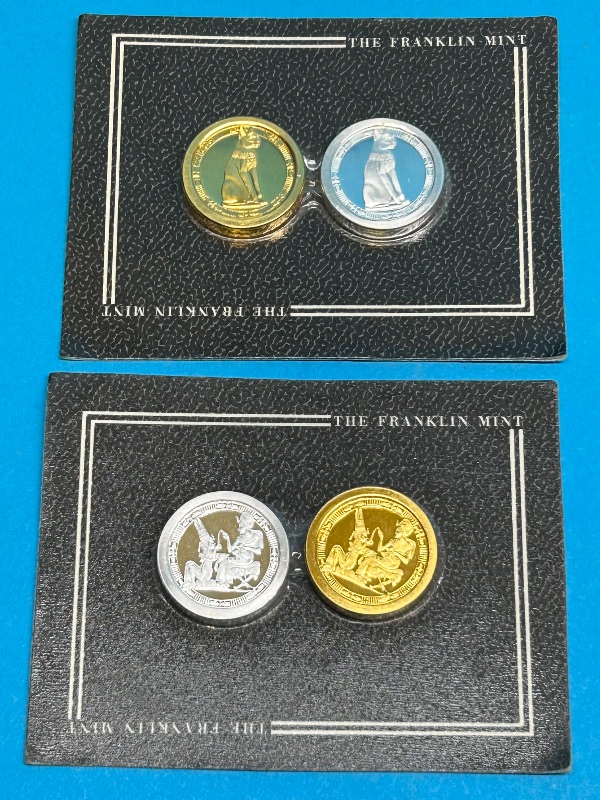 Photo 1 of 152354…2 sealed Franklin Mint backgammon game pieces 