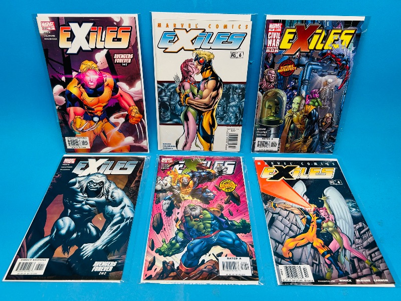 Photo 1 of 152359…6 Exiles  comics in plastic sleeves 