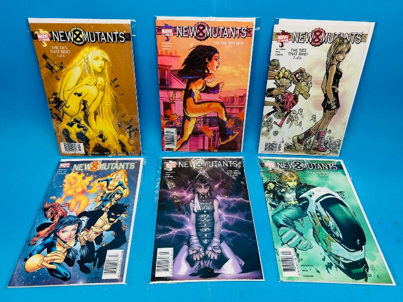 Photo 1 of 152363…6 new mutants  comics in plastic sleeves 