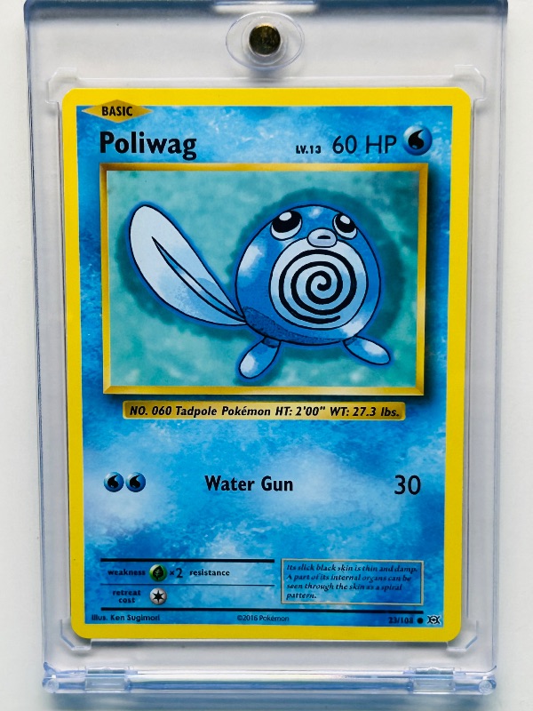 Photo 1 of 152379…Pokémon Poliwag card in hard plastic case 