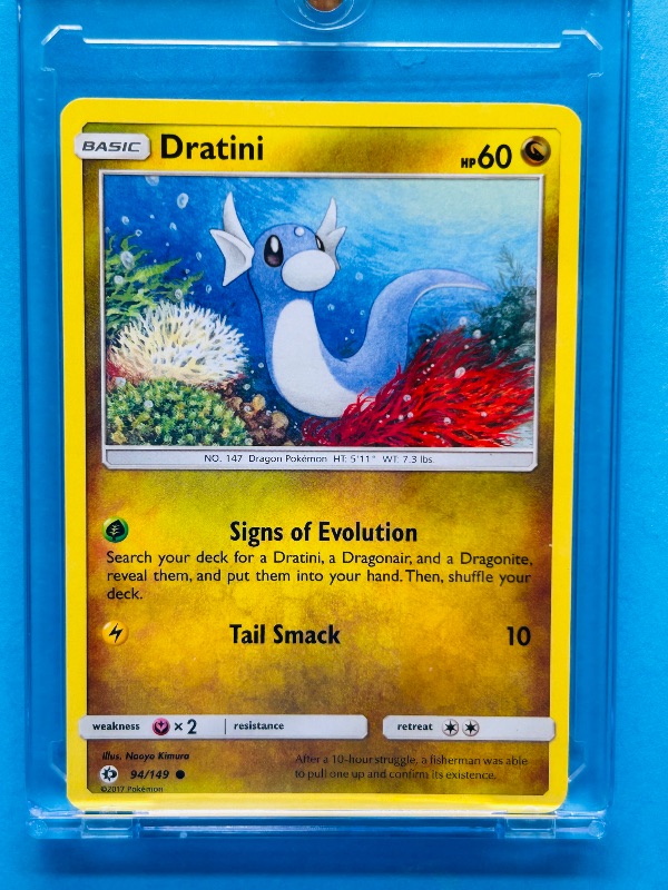 Photo 1 of 152383… Pokémon Dratini card in hard plastic case 
