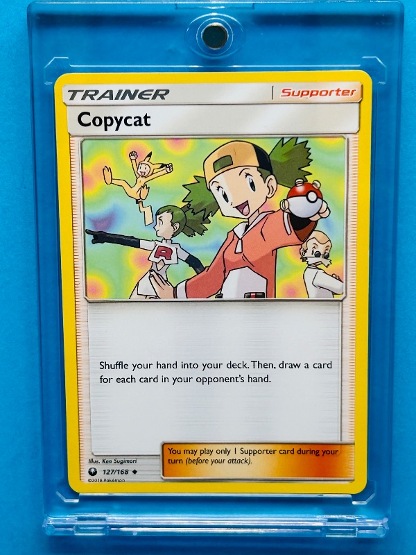 Photo 1 of 152393… Pokémon Trainer Copycat card in hard plastic case 
