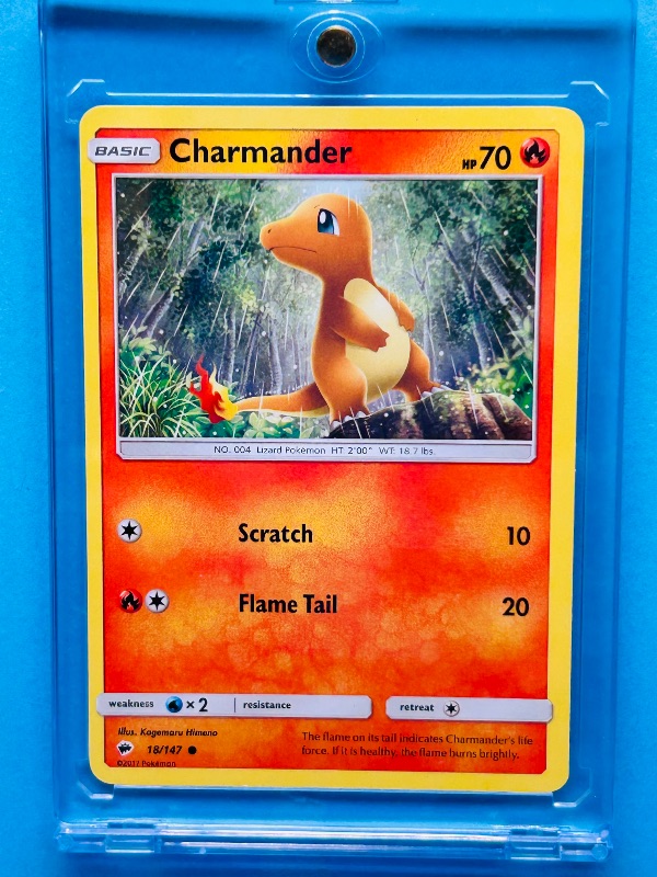 Photo 1 of 152395… Pokémon Charmander card in hard plastic case 