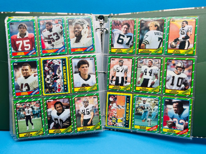 Photo 1 of 152413…final sale no returns/refunds- Complete 396 card set- Rookie Jerry Rice- Topps 1986 football cards in binder 