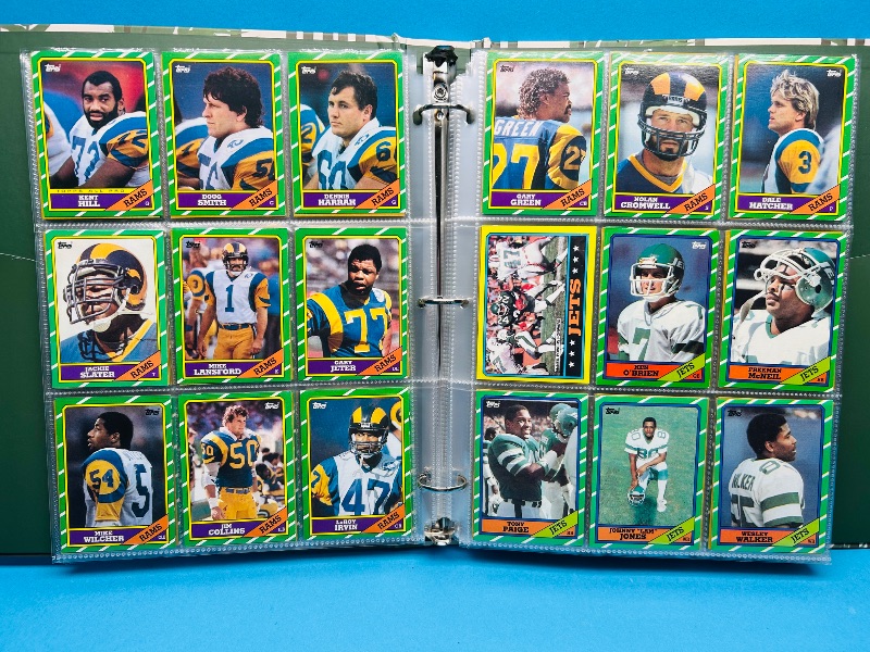Photo 1 of 152413…final sale no returns/refunds- Complete 396 card set- Rookie Jerry Rice- Topps 1986 football cards in binder 