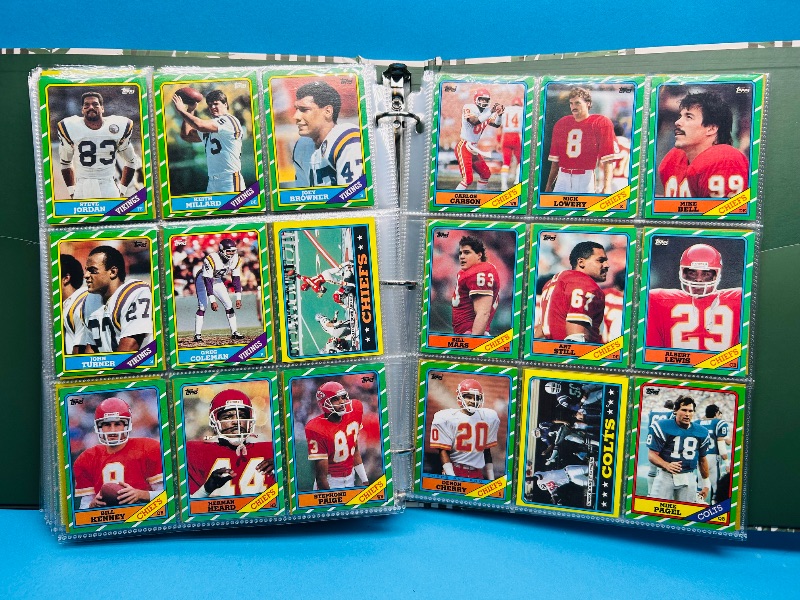 Photo 1 of 152413…final sale no returns/refunds- Complete 396 card set- Rookie Jerry Rice- Topps 1986 football cards in binder 