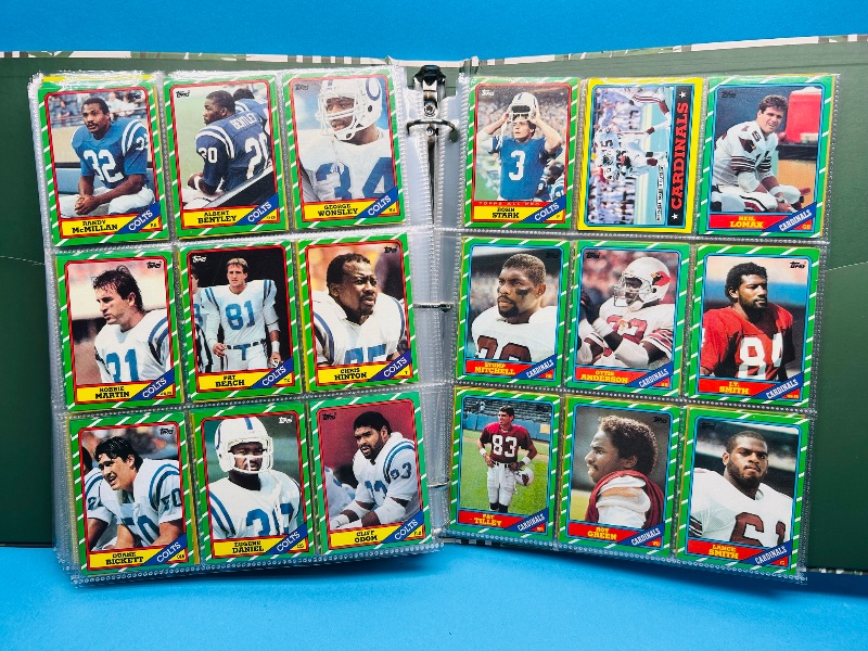 Photo 1 of 152413…final sale no returns/refunds- Complete 396 card set- Rookie Jerry Rice- Topps 1986 football cards in binder 