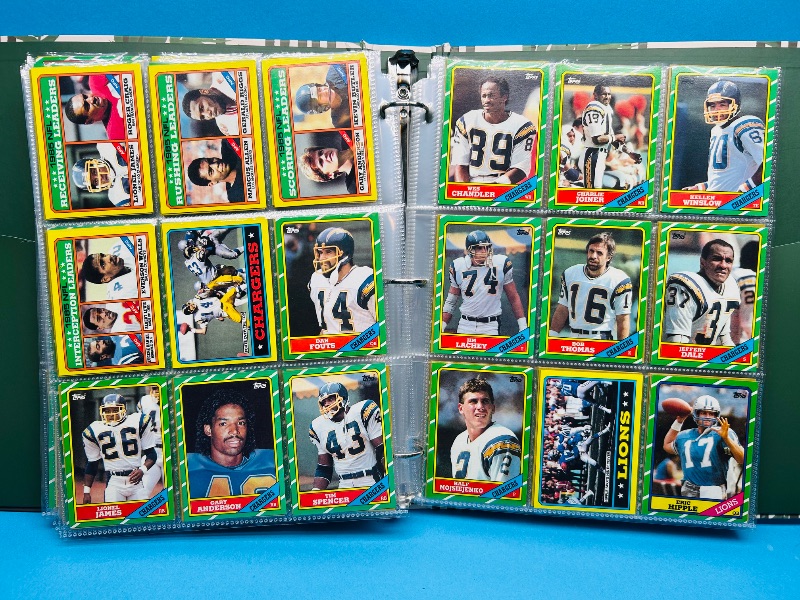 Photo 1 of 152413…final sale no returns/refunds- Complete 396 card set- Rookie Jerry Rice- Topps 1986 football cards in binder 
