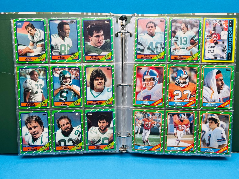 Photo 1 of 152413…final sale no returns/refunds- Complete 396 card set- Rookie Jerry Rice- Topps 1986 football cards in binder 