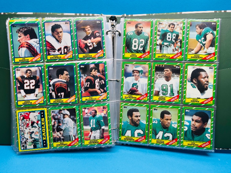 Photo 1 of 152413…final sale no returns/refunds- Complete 396 card set- Rookie Jerry Rice- Topps 1986 football cards in binder 