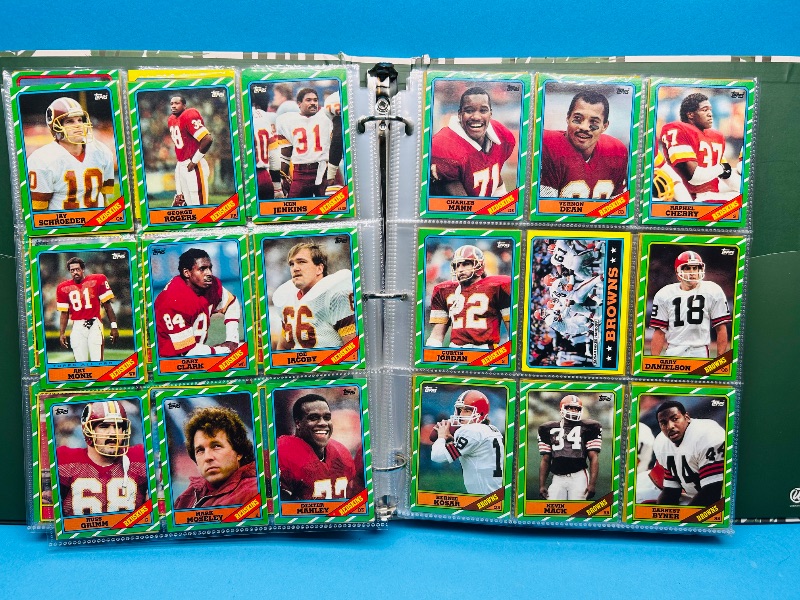 Photo 1 of 152413…final sale no returns/refunds- Complete 396 card set- Rookie Jerry Rice- Topps 1986 football cards in binder 