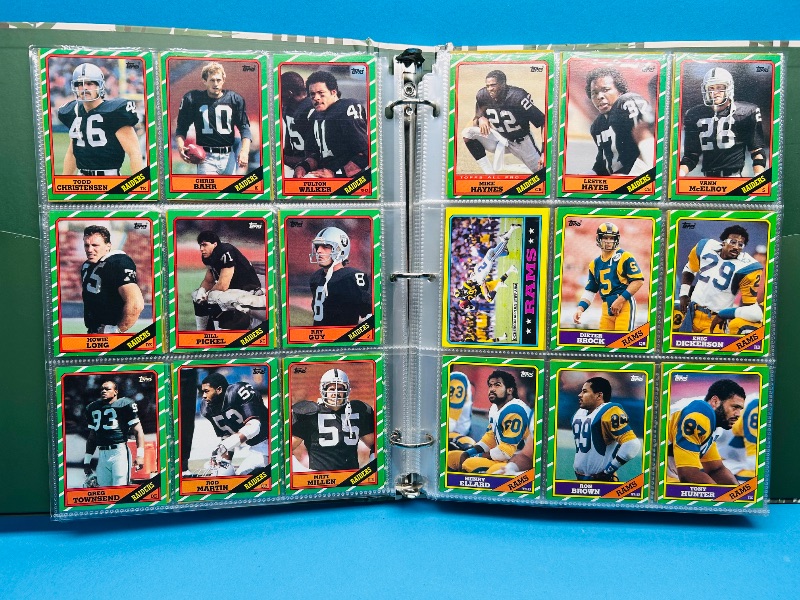 Photo 1 of 152413…final sale no returns/refunds- Complete 396 card set- Rookie Jerry Rice- Topps 1986 football cards in binder 