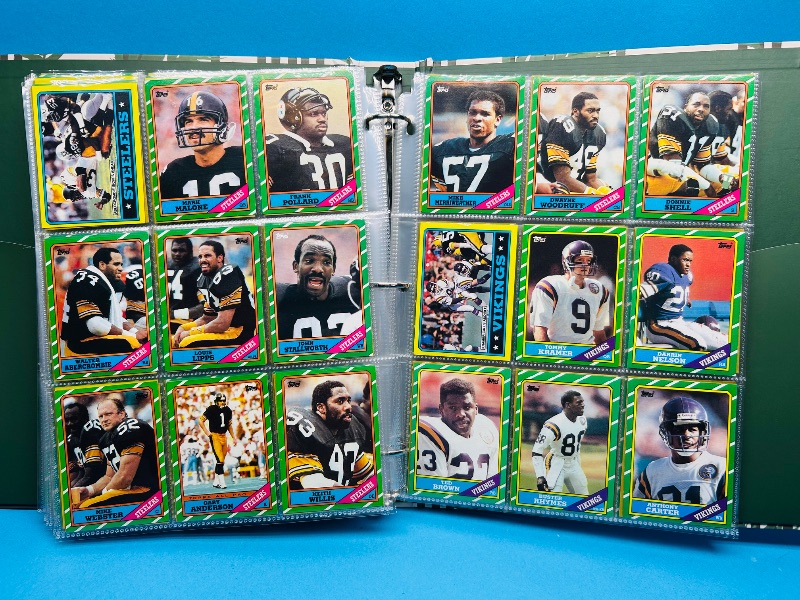Photo 1 of 152413…final sale no returns/refunds- Complete 396 card set- Rookie Jerry Rice- Topps 1986 football cards in binder 