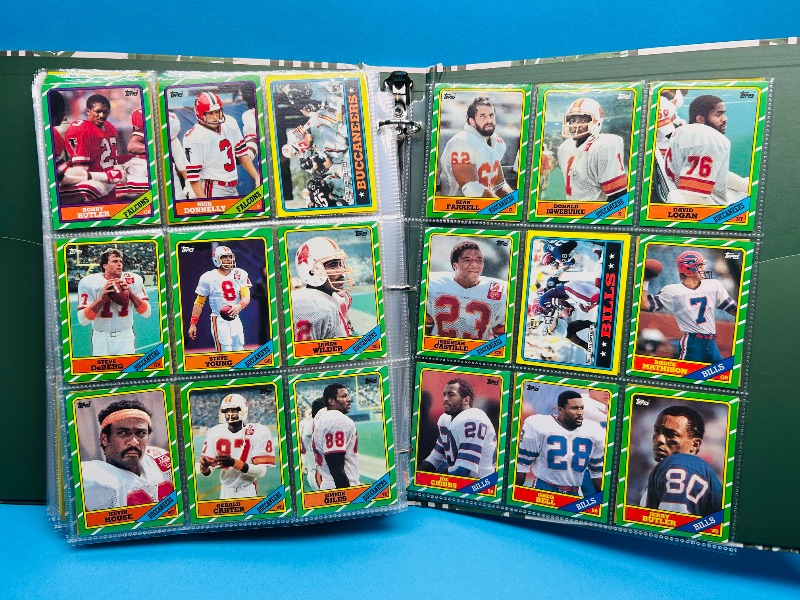 Photo 1 of 152413…final sale no returns/refunds- Complete 396 card set- Rookie Jerry Rice- Topps 1986 football cards in binder 