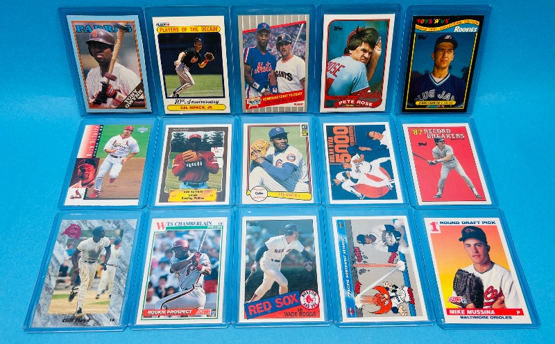 Photo 1 of 152417… final sale no returns/refunds-15 mixed baseball cards in hard plastic sleeves