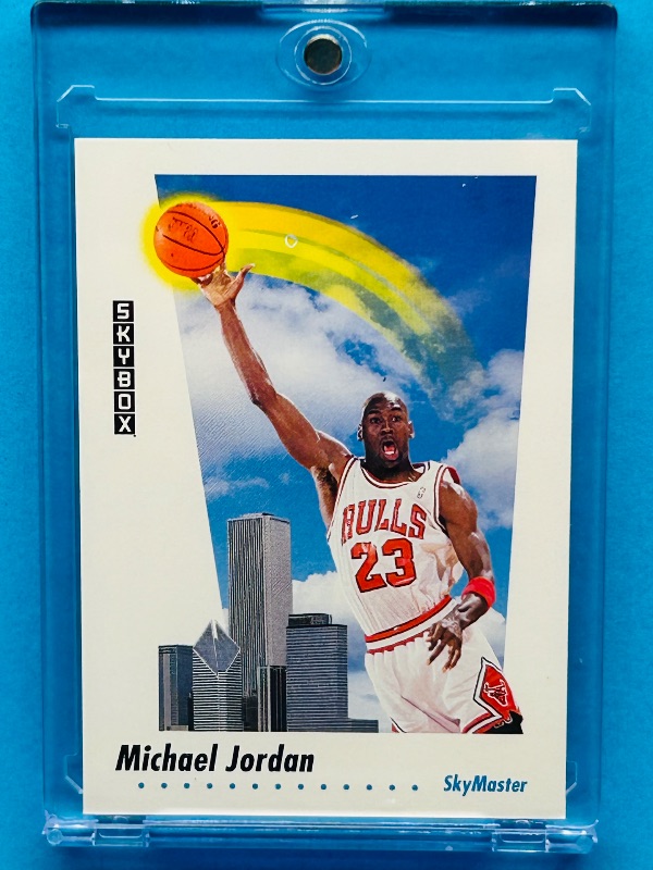 Photo 1 of 152430…Skybox Michael Jordan cards 583 in hard plastic case