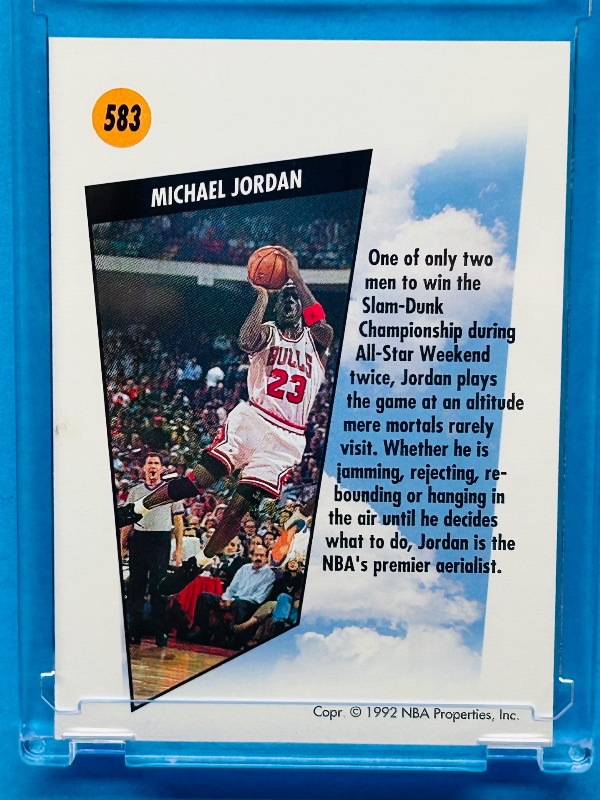 Photo 1 of 152430…Skybox Michael Jordan cards 583 in hard plastic case
