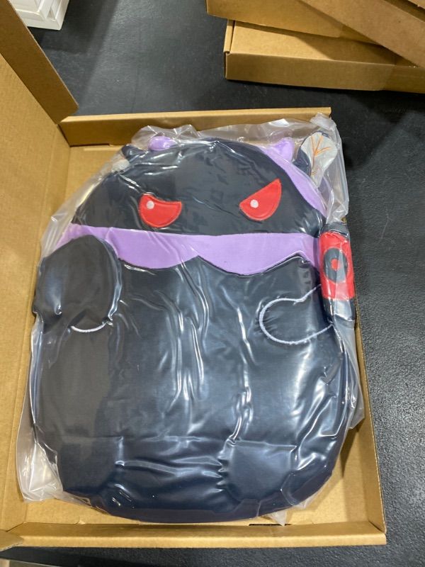 Photo 3 of COSKINGLAND Moth Stuffed Aniamls Toy - 9.8 Inch Mothman Plushies Cute and Huggable Plush Black Moth Plush with Winds and Purple Turban Halloween Plushies Gift for Kids(Nikor)