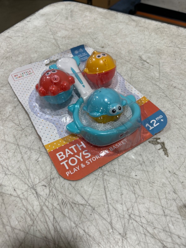 Photo 2 of Baby Bath Fishing Toy Set, 3 Pack Bath Sprinkler Toy with Fishing Net - Turtle, Fish & Octopus Bath Toys for Baby Toddlers Infants, 18 Months+ - Ideal Christmas, Birthday Gift Toddler Bathtub Pool Toy