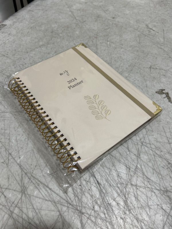 Photo 2 of 2024 Planner - Academic Planner with Tabs, 6.3x8.5 Weekly and Monthly Agenda Planner,Jan.2024-Dec.2024,Spiral Bound,Elastic Closure.