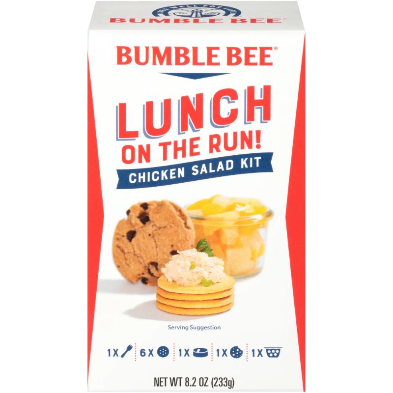 Photo 1 of 2 PACK - Bumble Bee Lunch On The Run Chicken Salad with Crackers Kit, 8.2 oz - Ready to Eat, Includes Crackers, Cookie & Mixed Fruit - Shelf Stable & Convenient Source of Protein Chicken Salad 8.2 Ounce