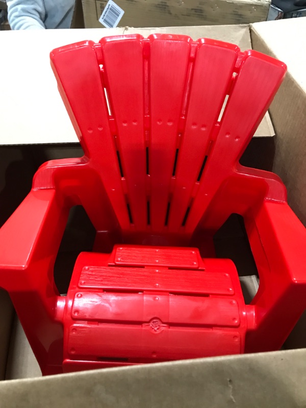 Photo 1 of 2PC RED PLASTIC KIDS CHAIRS