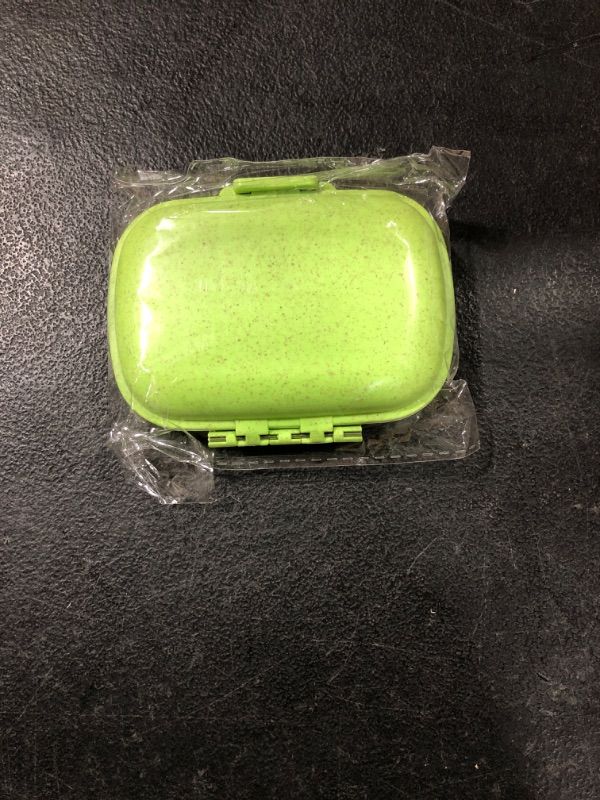 Photo 1 of 1Pack Travel Pill Organizer, 8 Compartments Portable Pill Case, Small Pill Box for Pocket Purse Portable Medicine Vitamin Container Green