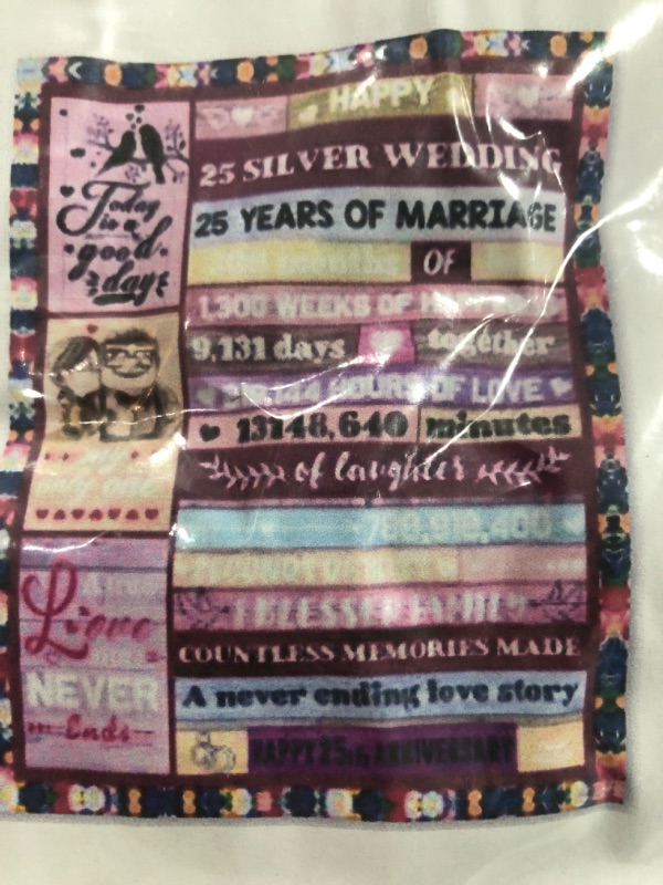 Photo 2 of 25TH ANNIVERSARY BLANKET GIFT