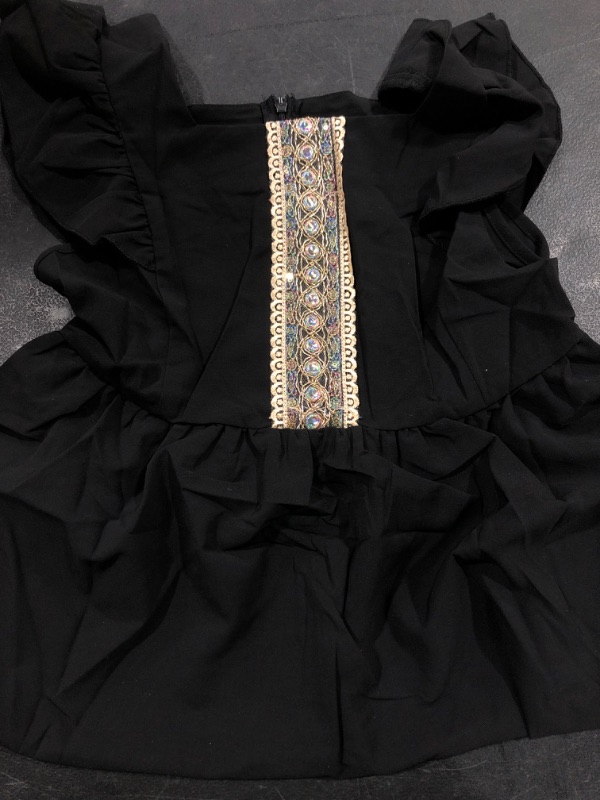 Photo 1 of BLACK RUFFLE SLEEVE DRESS SIZE S