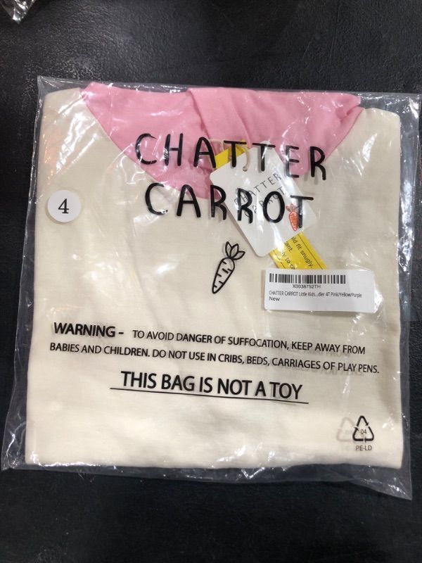 Photo 1 of CHATTER CARROT Little Girls Cold Shoulder Short Sleeve with Ruffle Casual Cotton Tops Graphic T-Shirts and Hoodie 5T Pink/Yellow/Purple