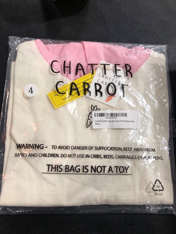 Photo 1 of CHATTER CARROT Little Girls Cold Shoulder Short Sleeve with Ruffle Casual Cotton Tops Graphic T-Shirts and Hoodie 4T Pink/Yellow/Purple