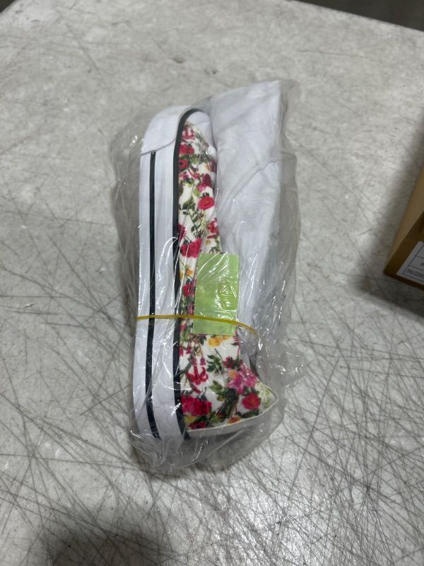 Photo 1 of Adokoo Womens Canvas Shoes Casual Cute Sneakers Low Cut Lace up Fashion Comfortable for Walking 8 Flower