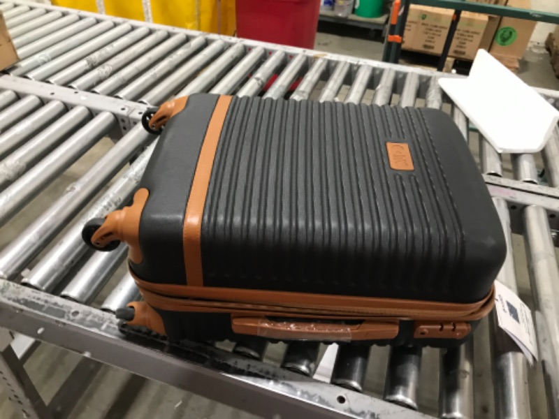Photo 2 of **MISSING ONE ZIPPER** Coolife Suitcase Set 3 Piece Luggage Set Carry On Travel Luggage TSA Lock Spinner Wheels Hardshell Lightweight Luggage Set(Black, 3 piece set (BP/TB/20)) Black 3 piece set (BP/TB/20)