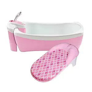 Photo 1 of Summer Infant Lil Luxuries Whirlpool Bubbling Spa & Shower (Pink) Luxurious Baby Bathtub with Circulating Water Jets, 2 Piece Set (Pack of 1)