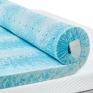 Photo 1 of PERLECARE 2 Inch Full Memory Foam Mattress Topper, Cooling Gel Infused Mattress Pad, Ventilated Bed Topper for Pressure Relief Back Pain, CertiPUR-US Certified