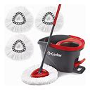 Photo 1 of O-Cedar Easywring Microfiber Spin Mop & Bucket Floor Cleaning System with 3 Extra Refills