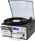Photo 1 of MUSITREND 9 in 1 Record Player with External Speakers,3 Speed Bluetooth Turntable Vinyl Player with CD/Cassette Play,AM/FM Radio, USB SD/MMC Play, Aux-in/RCA Line Out