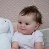 Photo 1 of Wamdoll 50CM Lifelike Real Baby Size Rooted Hair Sweet Smiling Reborn Baby Dolls Crafted in Silicone Vinyl Full Body Realistic Newborn Girl Dolls Cuddly Body Gift Set Washable
