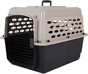 Photo 1 of Petmate Vari Dog Kennel 28", Taupe & Black, Portable Dog Crate for Pets 20-30lbs, Made in USA