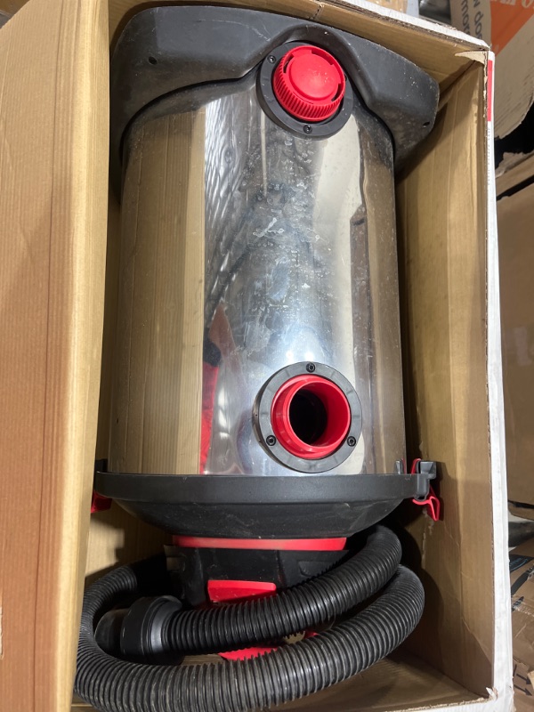 Photo 2 of Shop-Vac 12 Gallon 6.0 Peak HP Wet/Dry Vacuum, Stainless Steel Tank, 3 in 1 Function Portable Shop Vacuum with Attachments, Drain Port, Ideal for Jobs
