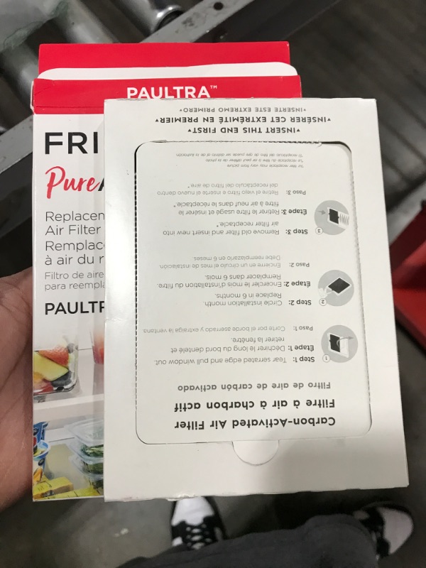 Photo 2 of Frigidaire PAULTRA Pure Air Ultra Refrigerator Air Filter with Carbon Technology to Absorb Food Odors, 6.5" x 4.75" 1 Count Air Filter