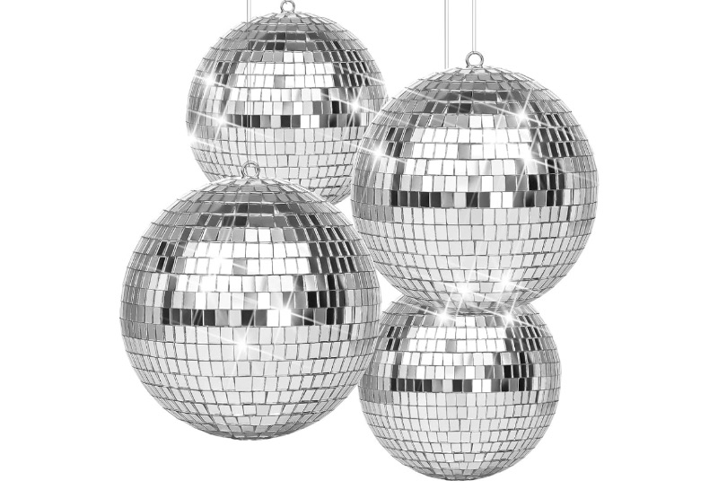 Photo 1 of CHENGU 4 Pack Large Disco Ball Silver Hanging Reflective Mirror Ball Ornament for Party Holiday Wedding Dance and Music Festivals Decor Club Stage Props DJ Decoration (6 Inch, 4 Inch)
100+ bought in past month