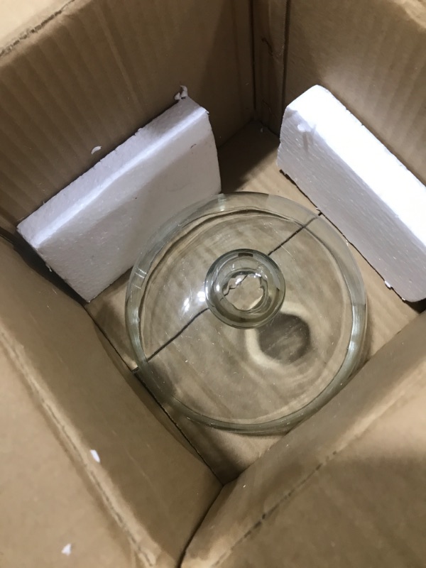 Photo 1 of 1pc Cake Cover Snack Display Cover Dessert Platter Cover Cake Stand with Dome Cake Pan Cover Display Dome Cloche Dish Plate Cover Cake Dome Lid Food Guard Plate Glass Round White