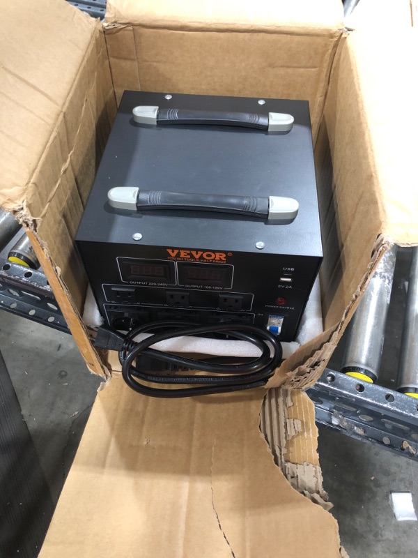 Photo 2 of VEVOR Voltage Converter Transformer, 5000W, Heavy Duty Step Up/Down Transformer, Convert from 110 Volt to 220 Volt and from 220 Volt to 110 Volt, with US Outlet EU Outlet 5V USB Port, CE Certified