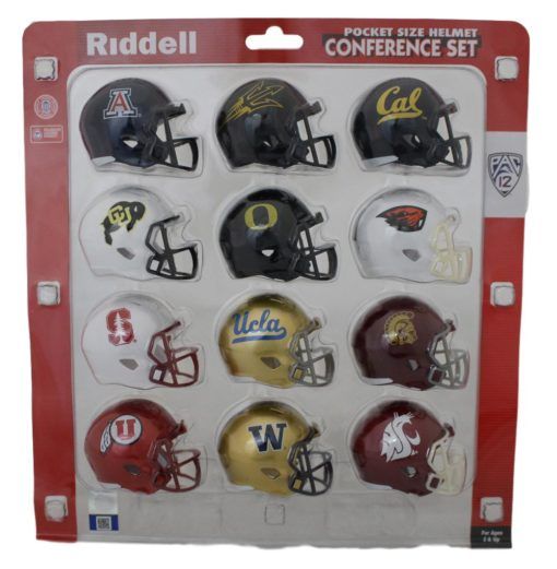 Photo 1 of 2018 PAC 12 Riddell Pocket Pro Size Helmet Conference Set 13868
