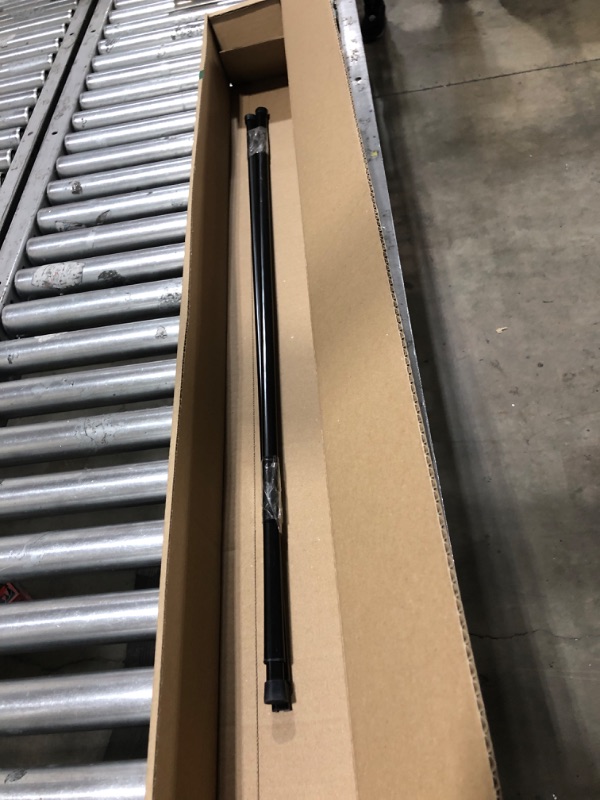 Photo 1 of Tension Rods Oval Spring Curtain Rod Adjustable Width Curtains Rods 2 Pack Spring Window Round 36 to 60 inches Tension Curtain Rod, Black 36-60 inch 2 pack Black